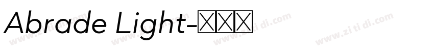 Abrade Light字体转换